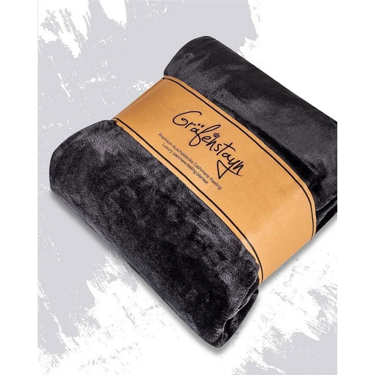 Wohndecke Cashmere-Feeling Kuscheldecke super weich & flauschig – Fleecedecke, Gräfenstayn, dicke & warme Sofadecke, Wohndecke & Tagesdecke - Überwurf Sofa, Couch