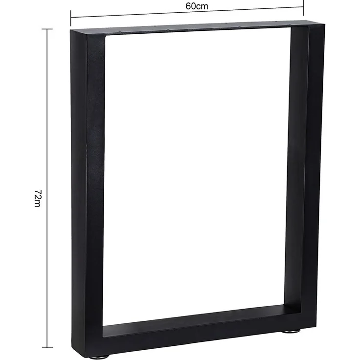 Tischuntergestell 60x72cm Möbelfüße Schwarz Tischbeine Industrie Bankkufen Stahl – Bild 10