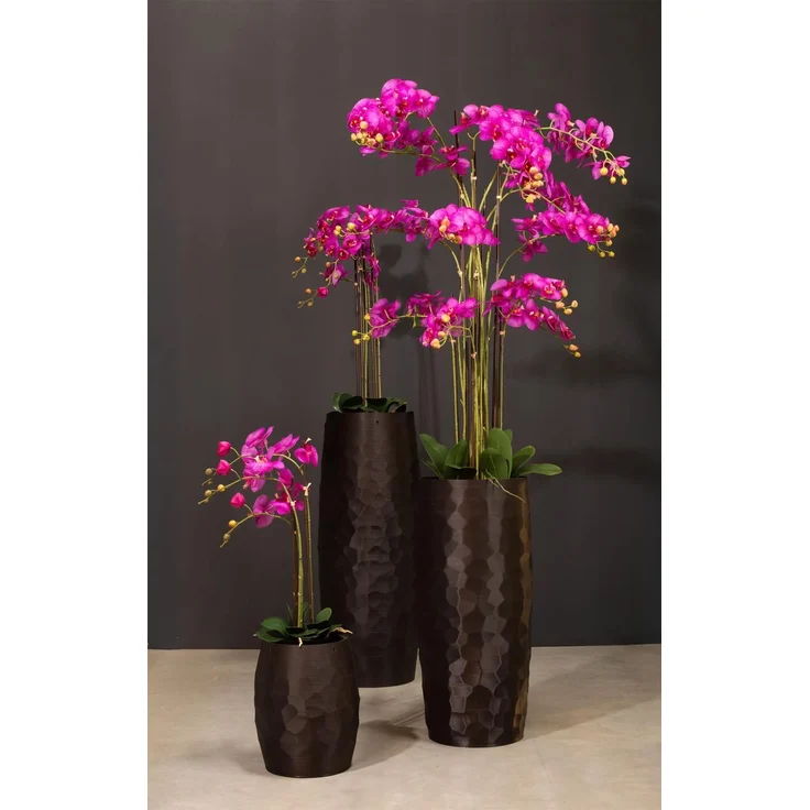 Organic 3D Bodengefäß für Pflanzen - feines Design Ø 42,5 cm, Höhe 45 cm Wood – Bild 3