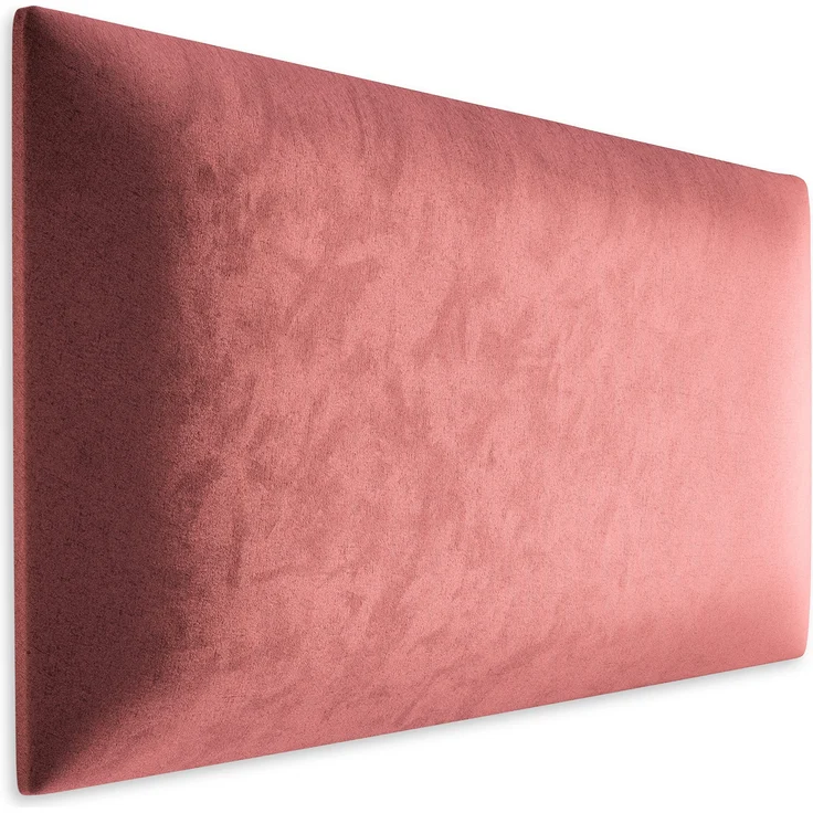 Muralo Samt Wandkissen Stoff Polsterpaneel Schlafzimmer Wohnzimmer Bett Wandpolster Bettkopfteil Lendekissen Modern Luxus Gepolstert Polster Paneel (Altrosa, 50x40 cm) – Bild 1