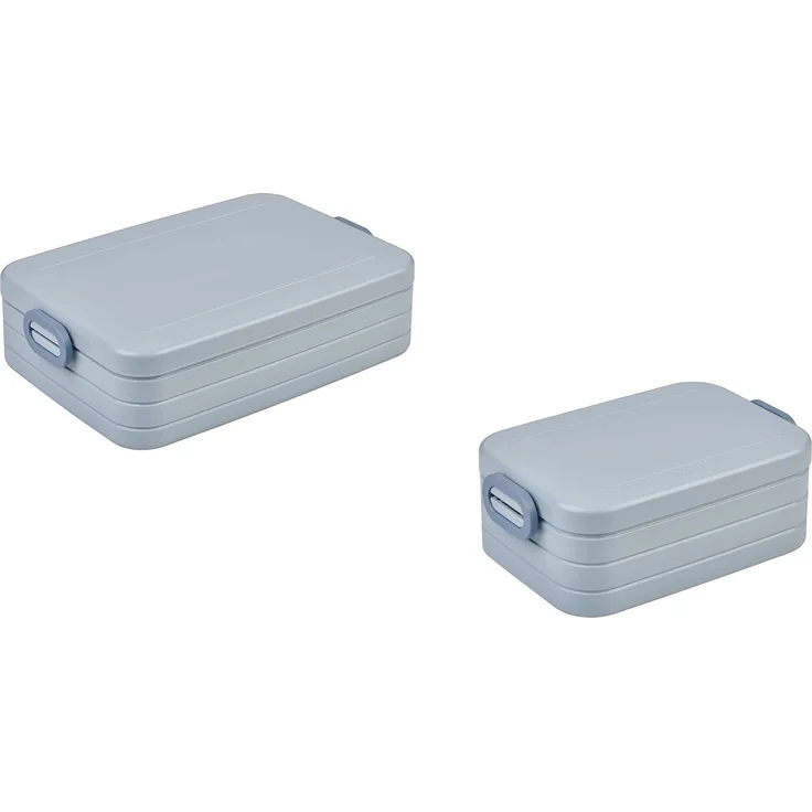 Mepal | Take a Break Duo Pack | Brotdose To Go | Lunchboxen für 2 bis 4 Sandwiches oder 4 bis 8 Brotscheiben | ideal für Meal Prep | Essenbox mit Unterteilung | Nordic blue – Bild 1