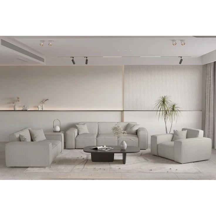 Sessel Designersessel CELES PREMIUM in Stoff Scala Sandgrau – Bild 5