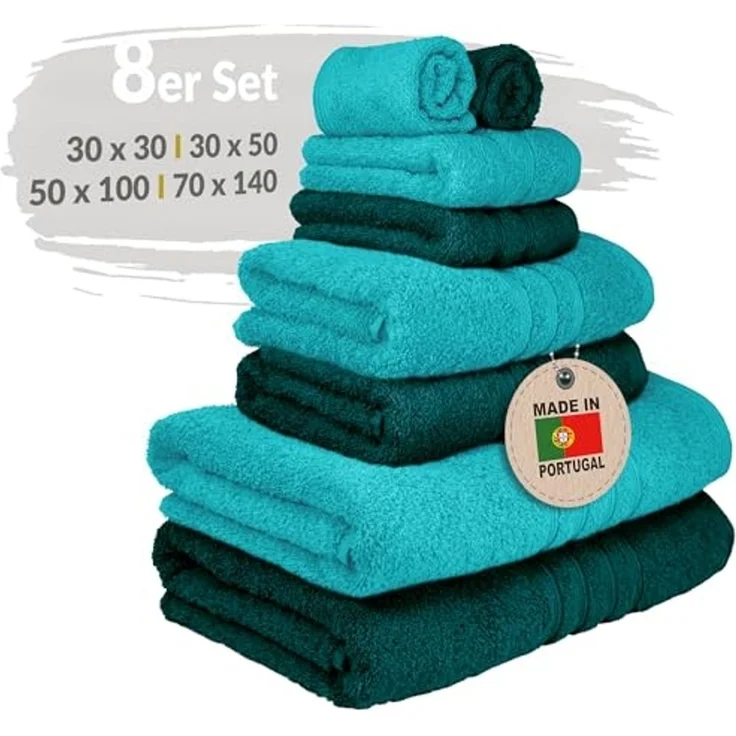 Lashuma Handtuch Set London, Frottee, (Set, 8-tlg), Badezimmer Handtücher im Sparset – Bild 1