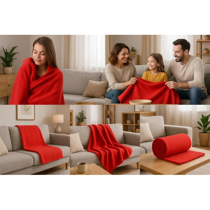 Wohndecke 4 Stück Fleecedecke Kuscheldecke Größe 130 x 170 cm, Betz – Bild 5