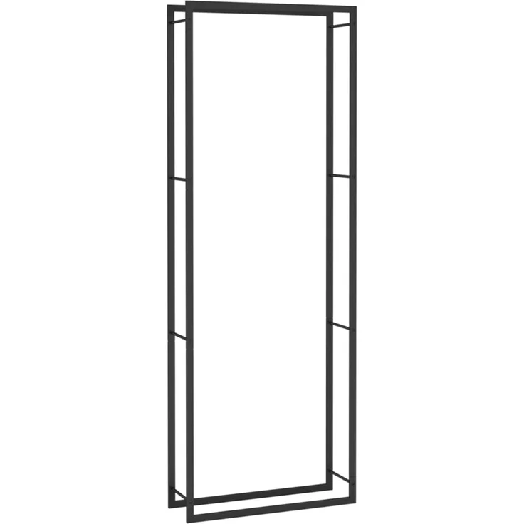 vidaXL Brennholzregal Mattschwarz 80 x 28 x 222 cm Stahl 350309 – Bild 2