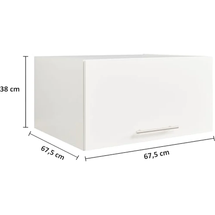 Schrankaufsatz >LAUNDREEZY< in weiß, Holzwerkstoff - 67,5x38x67,5cm (BxHxT) – Bild 4