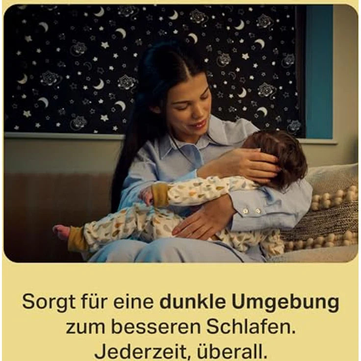 Tommee Tippee Sleeptight tragbares Verdunkelungsrollo mit Saugnäpfen, verstellbar und leicht, Large 1,30x1,98 m – Bild 3