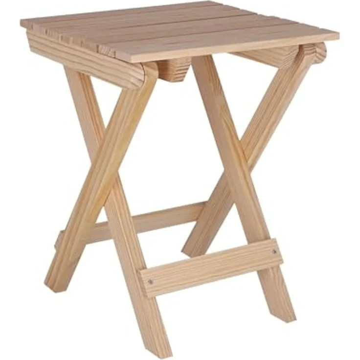 ARANAZ S.L. MANUFACTURAS DE LA MADERA Klapptisch für den Garten, ohne Lackierung, 40 x 40 cm, Holz, 40 x 40 cm – Bild 1