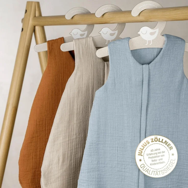 Julius Zöllner Baby Sommerschlafsack Musselin denim 60 cm – Bild 3