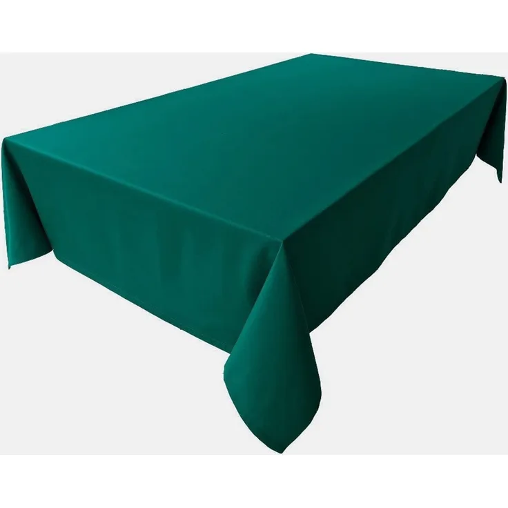 Hochwertige Tischdecke Tischwäsche aus 100% Baumwolle Kollektion Konzept, Farbe & Größe wählbar (Tischdecke - Oval 150x350 cm, Tannengrün)