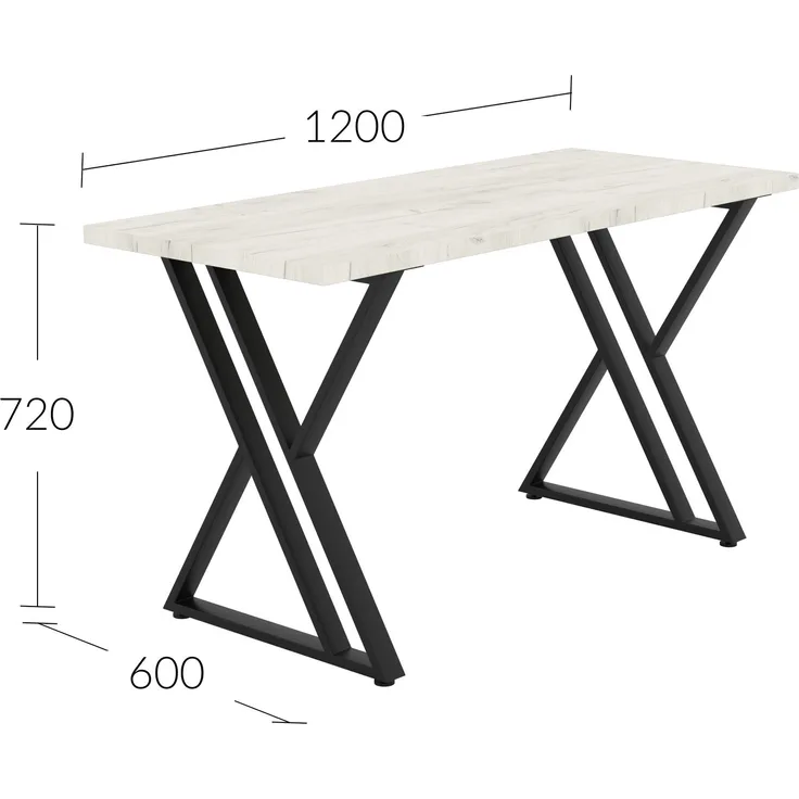 Shefa Esstisch New York 120 cm - Craft Eiche Weiß - Modernes Design