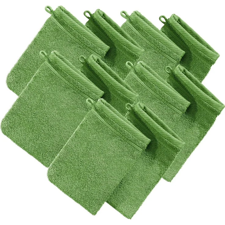 Erwin Müller Waschhandschuh Waschhandschuh "Heidelberg" 10er-Pack, Frottier (10-St), Walk-Frottier Uni – Bild 1