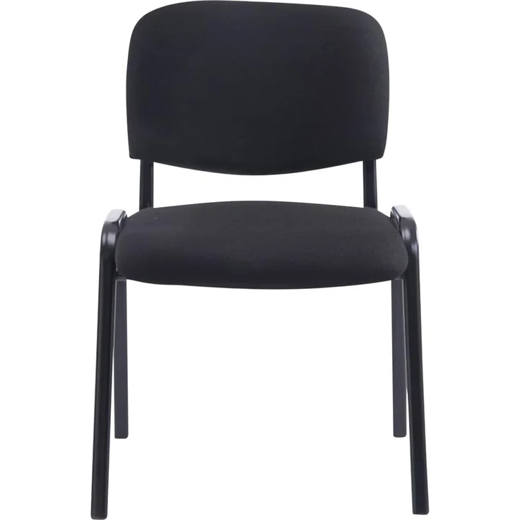 CLP 4er Set Stapelstühle XL Ken Stoff mit Metallgestell,schwarz – Bild 3