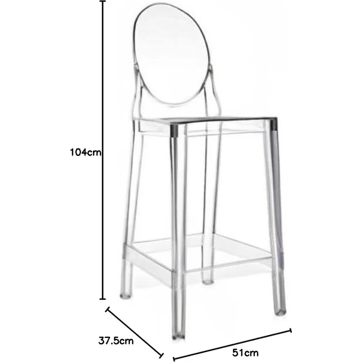 Kartell One More Hocker, 2er-Satz, Glasklar, H. 65 cm – Bild 11
