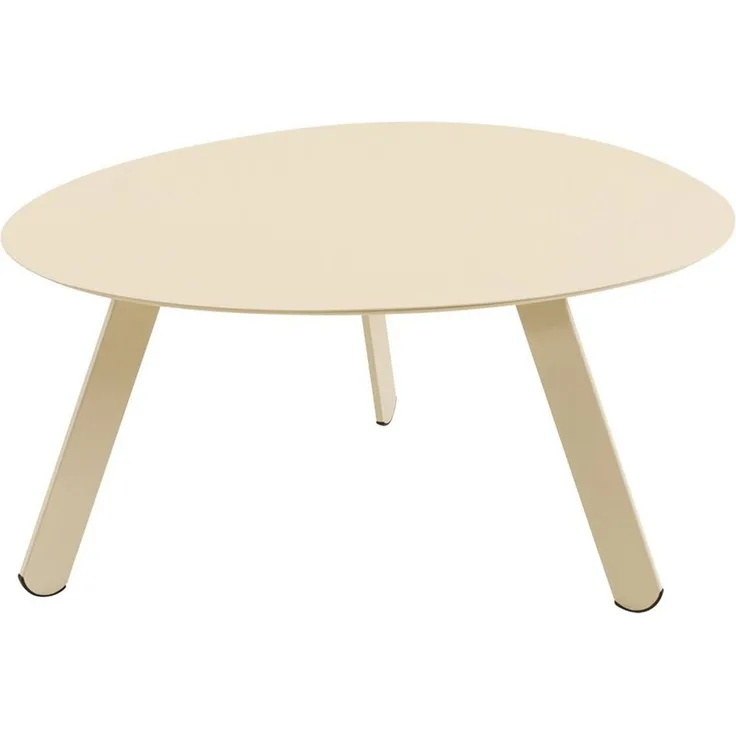 habeig Gartentisch Ovaler Beistelltisch aus Stahl, 74 x 60 x 36 cm, Belastbar bis 25kg, aus Metall