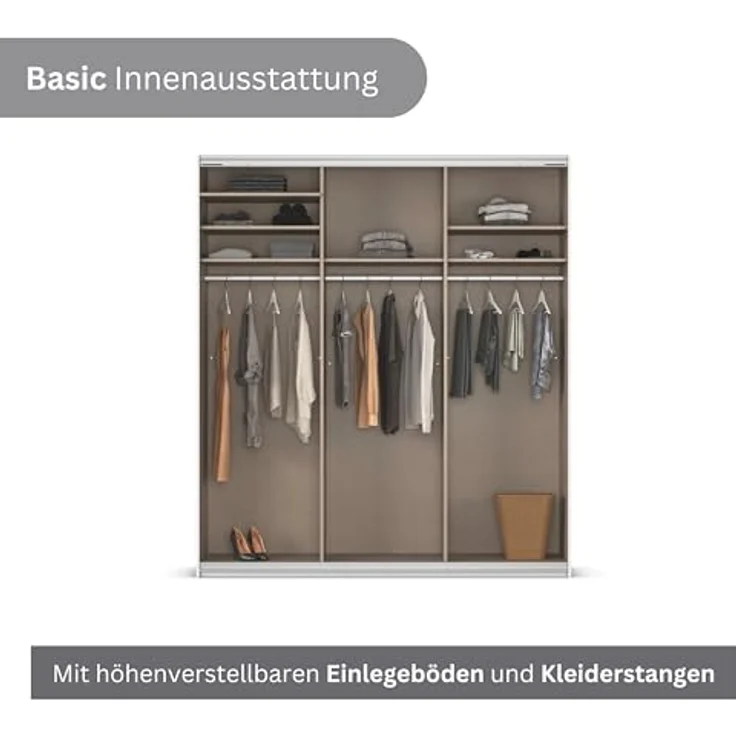 Rauch Möbel KULMBACH, Schwebetürenschrank, Farbe Weiß, Breite 203 cm – Bild 7