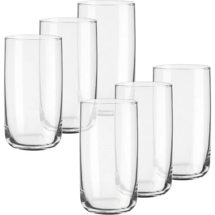 MÄSER Longdrinkglas Iconic, Gläser-Set, 6-tlg, Glas, 6er Set