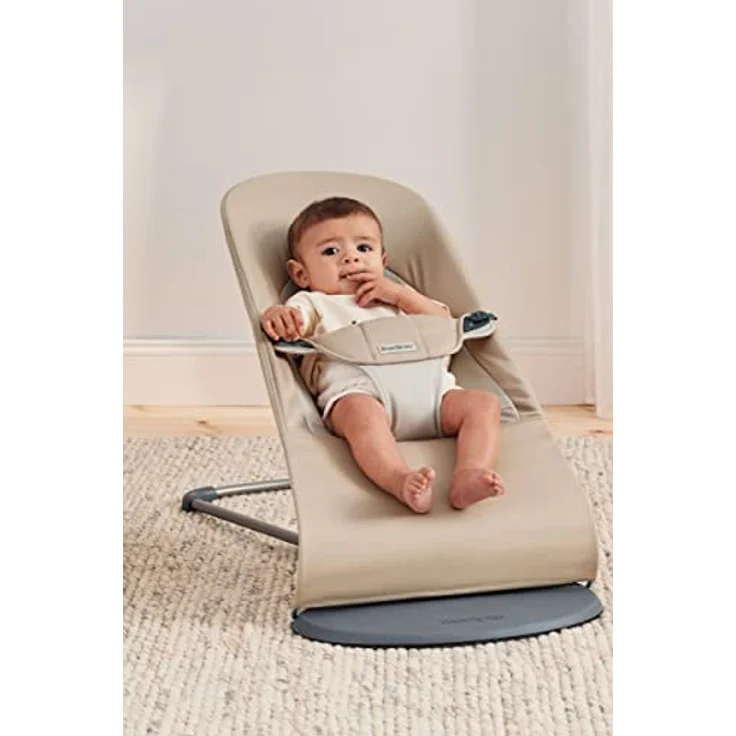 BabyBjörn Balance Soft Gewebte Wippe - Khaki Beige – Bild 2