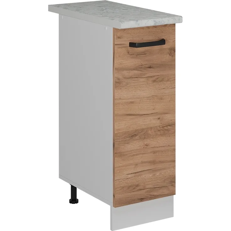 Apothekerschrank R-Line Goldkraft Eiche 30 cm AP Marmor Vicco