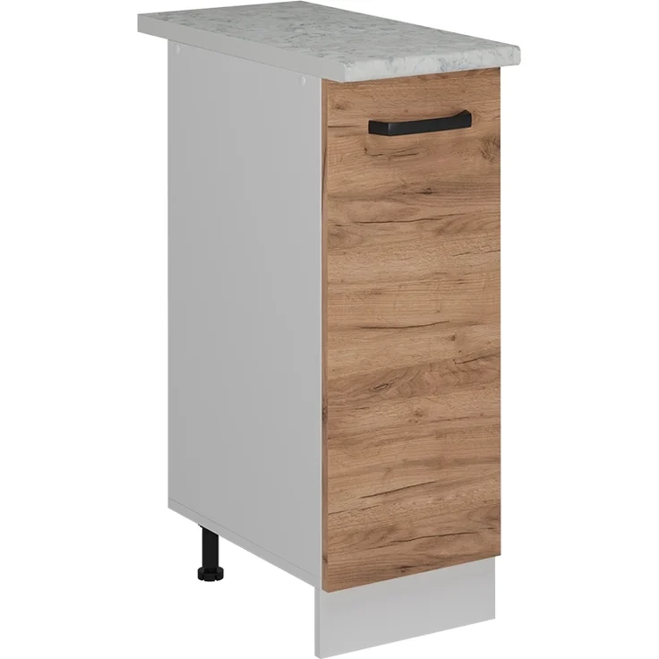 Apothekerschrank R-Line Goldkraft Eiche 30 cm AP Marmor Vicco – Bild 1