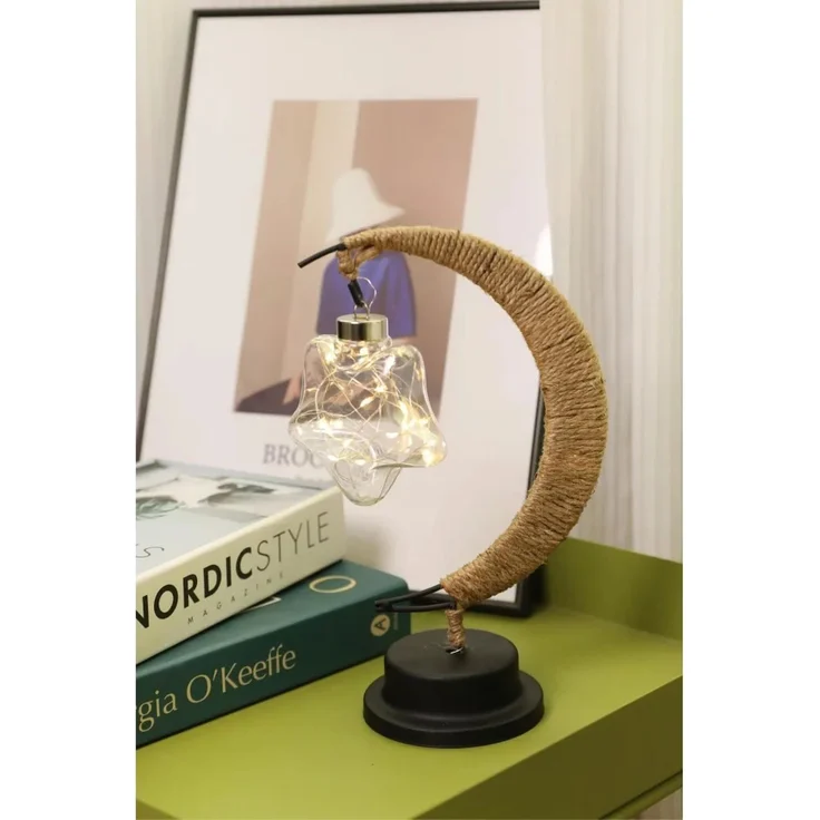 Tischlampe Nachttisch Monddesign Hängeleuchte Twirl Art Deco für Eid-Feiertage 36 V Stern – Bild 3