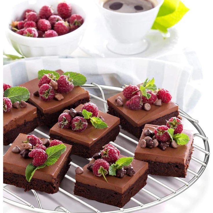 Homikit Rund Abkühlgitter 2er-Set Edelstahl Kuchen Auskühlen Dämpfen 27cm – Bild 4