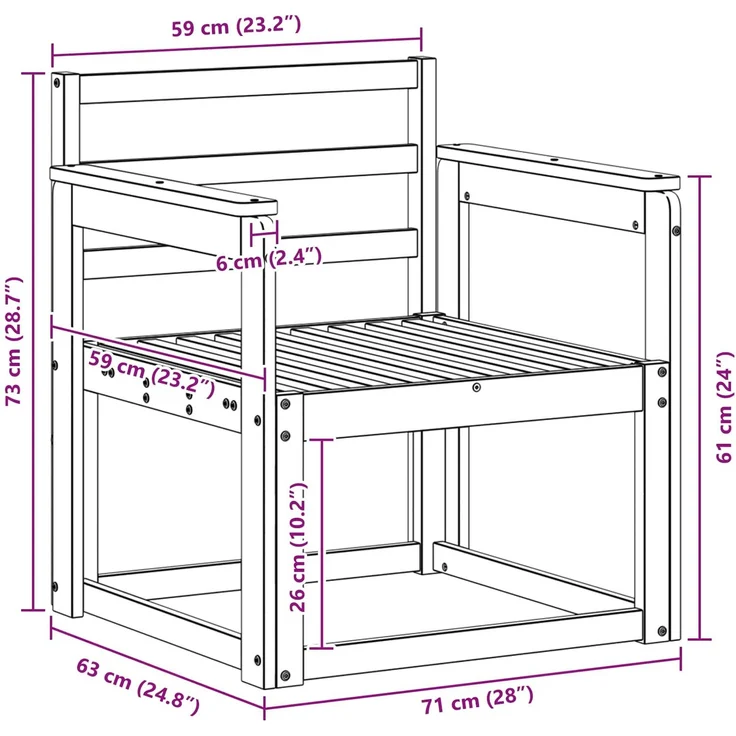 vidaXL Outdoor-Sofagarnitur Massivholz Akazie Weiß 3438963 – Bild 8