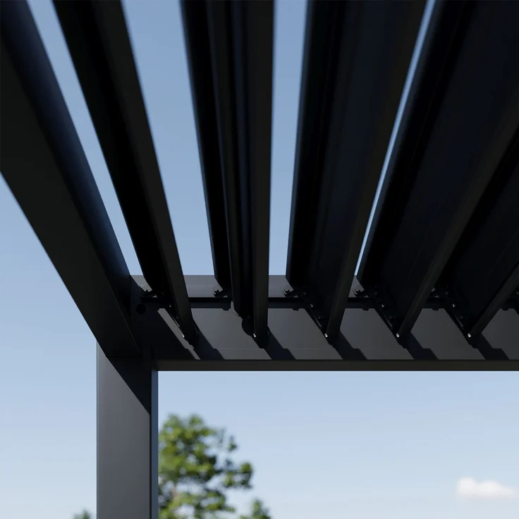Weide 'Classic' Pergola, freistehend, Aluminium / Stahl anthrazit, 530 x 300 x 255 – Bild 10