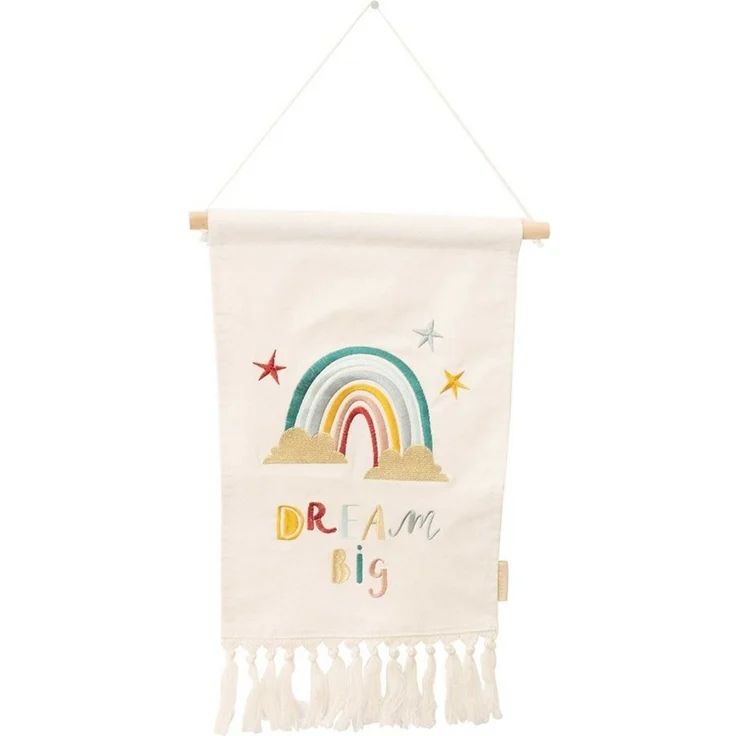 PAPIERDRACHEN Wandteppich Wanddekoration für Kinder aus Stoff - Kinderzimmer - Boho Wandteppich – Bild 1