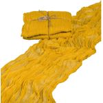 Halbach Seidenbänder Tischläufer, Breite: 70 cm Länge: 300 cm, waschbarer Tischläufer für Hochzeiten, Geburtstage oder als Tischdeko, schmale Tischdecke in Baumwoll-Optik, Farbe: honiggelb