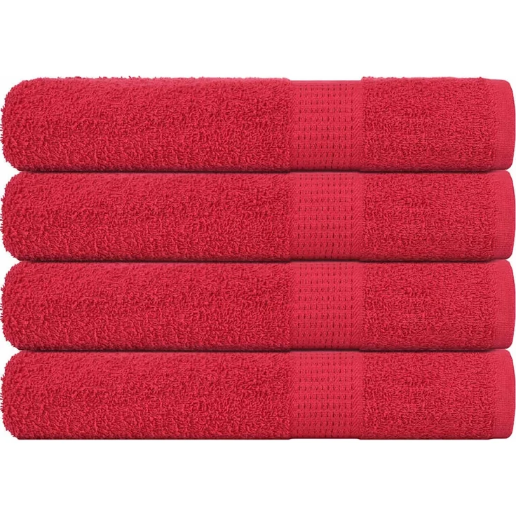 vidaXL Handtücher FROGN 4 Stk. Rot 100x200 cm 360 g/m² 136939 – Bild 1