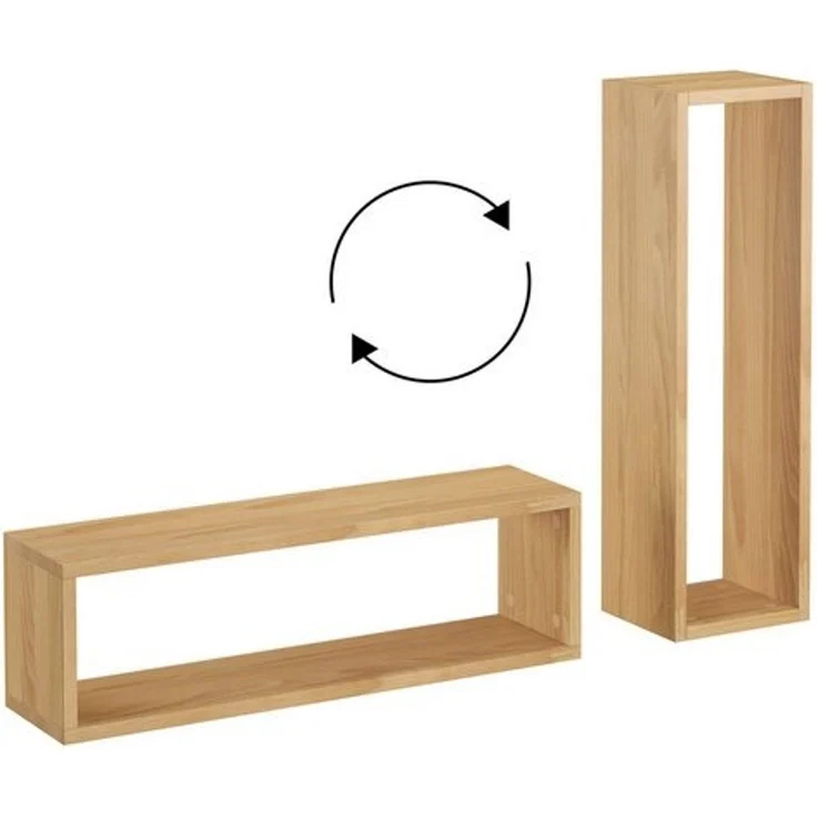 Wandablage schwebender Nachttisch Regal Ablage aus Buche Länge wählbar V-90.84-53Einzelartikel – Bild 4