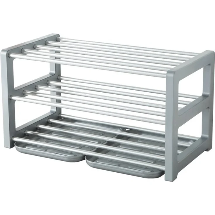 Ruco Schuhregal, mit Schmutzauffangschalen, Aluminium, bis zu 9 Paar Schuhe – Bild 4