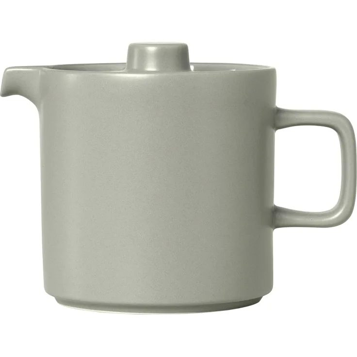 Blomus Teekanne Pilar, Kanne, Teebehälter, Henkelkanne, Keramik, mirage gray, 1 L, 63998