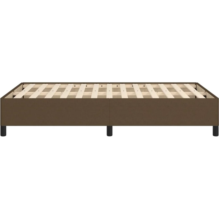 vidaXL Bettgestell ohne Matratze Dunkelbraun 120x190 cm Stoff 3269634 – Bild 5