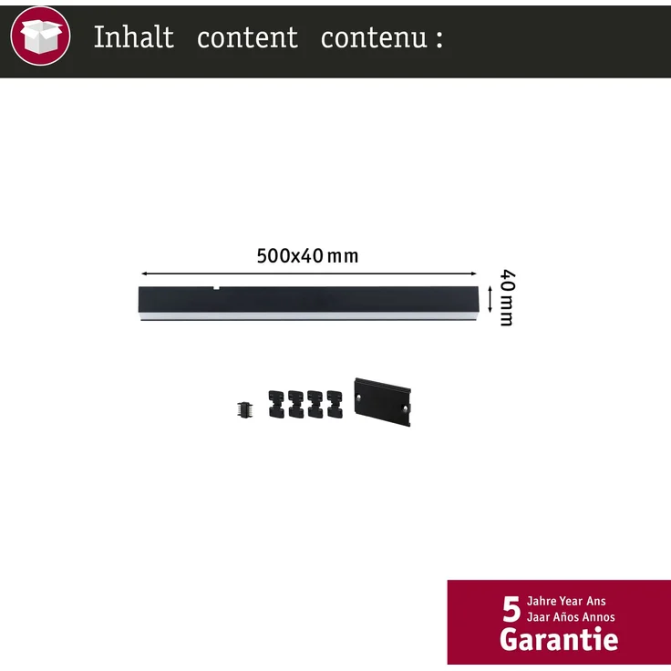Linion Lichtkanal 0,5m 24V 8,5W 3000K Signalschwarz – Bild 5