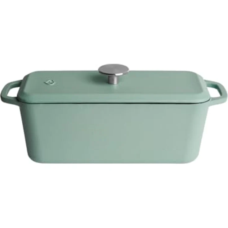 Springlane Kastenform Gusseisen mit Deckel, emailliert, in verschiedenen Farben, (1-tlg), Optimale Hitzeverteilung, robuster Gusseisen-Deckel, bis 250 °C – Bild 6