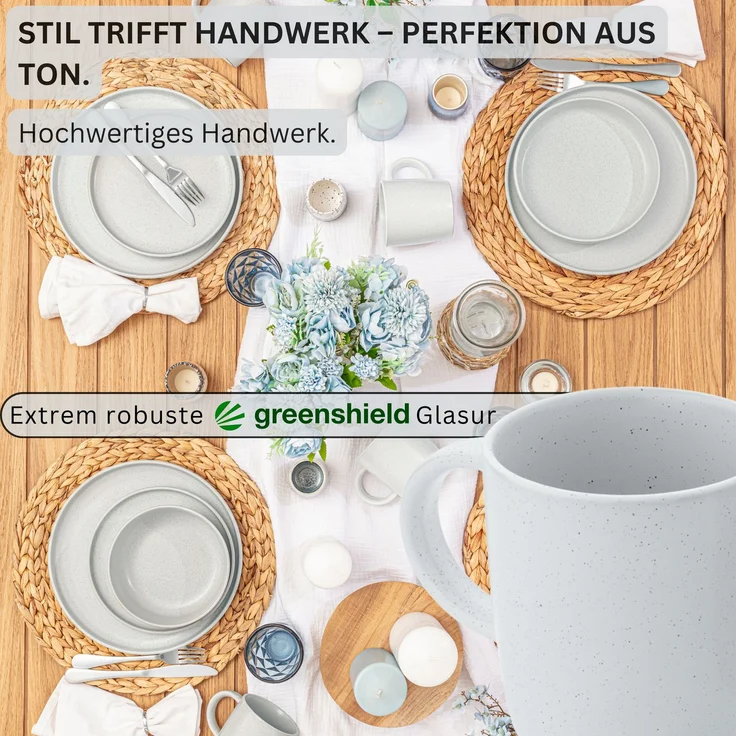 SÄNGER Steingut Kaffeebecher Leeds Frost 6 teilig – Bild 3