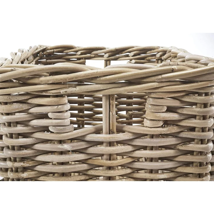 Kobolo Aufbewahrungskorb Rattankorb Kubu grau eckig 40x30x20 cm – Bild 4