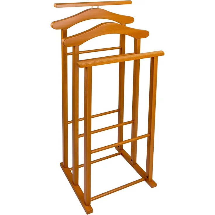 ARREDAMENTI ITALIA Herrendiener für Schlafzimmer Maxi, Holz - 3fach-Träger - Farbe: Kirsche Holz AR-It il Cuore del Legno“