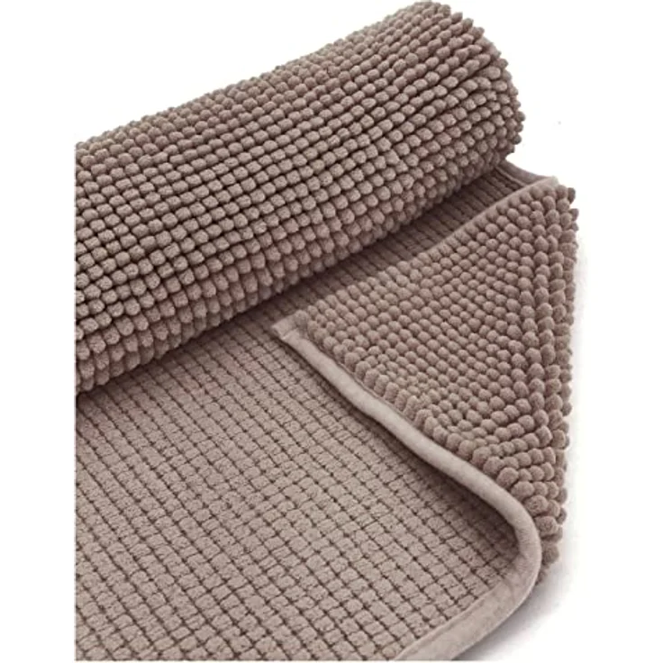 heimtexland Badematte Badvorleger Chenille Badteppich Duschvorleger, rutschhemmend beschichtet, Fußbodenheizung geeignet, fußbodenheizungsgeeignet, saugstark, schnell trocknend, strapazierfähig, rutschfest, Polyester, rechteckig, 45x50 cm, Hochflor, su... – Bild 6