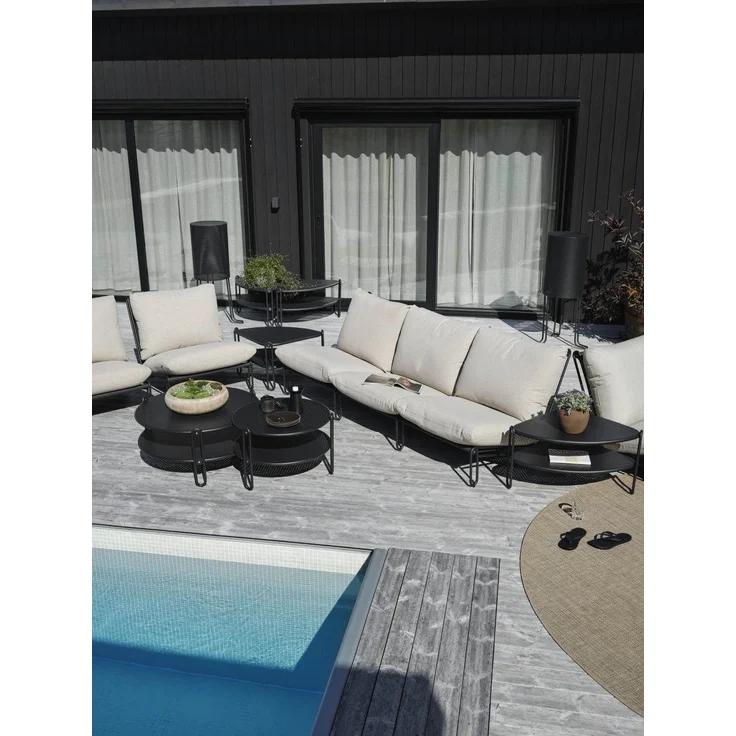 Brafab Blixt Loungetisch Aluminium rund – Bild 3
