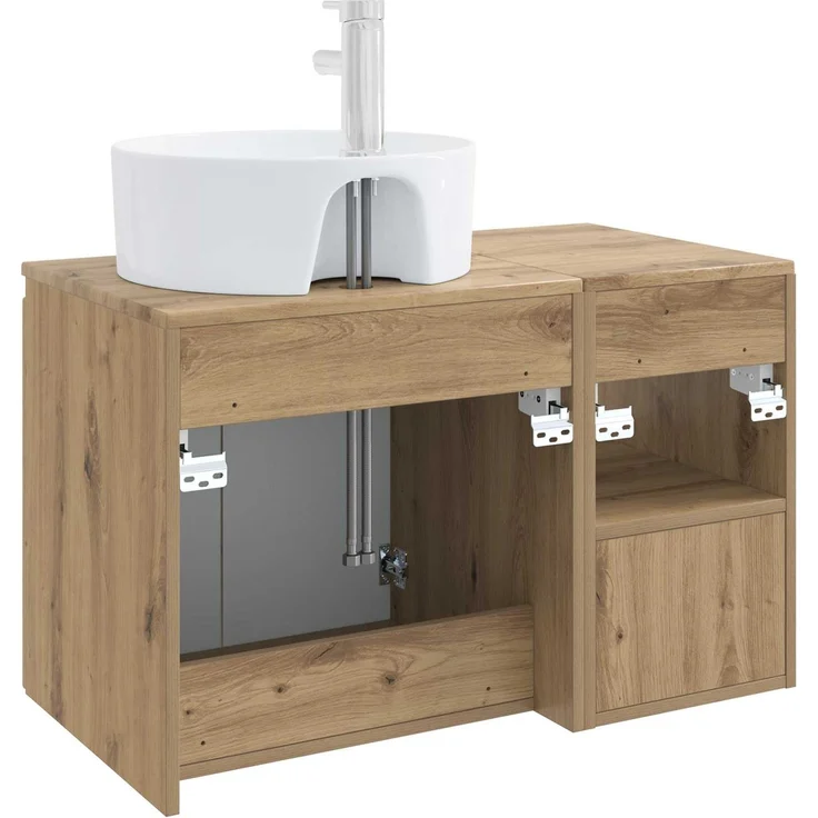 vidaXL Badezimmerschrank-Set 2 stk. Artisan-Eiche 79,5 x 44,5 x 82 cm 3404083 – Bild 6