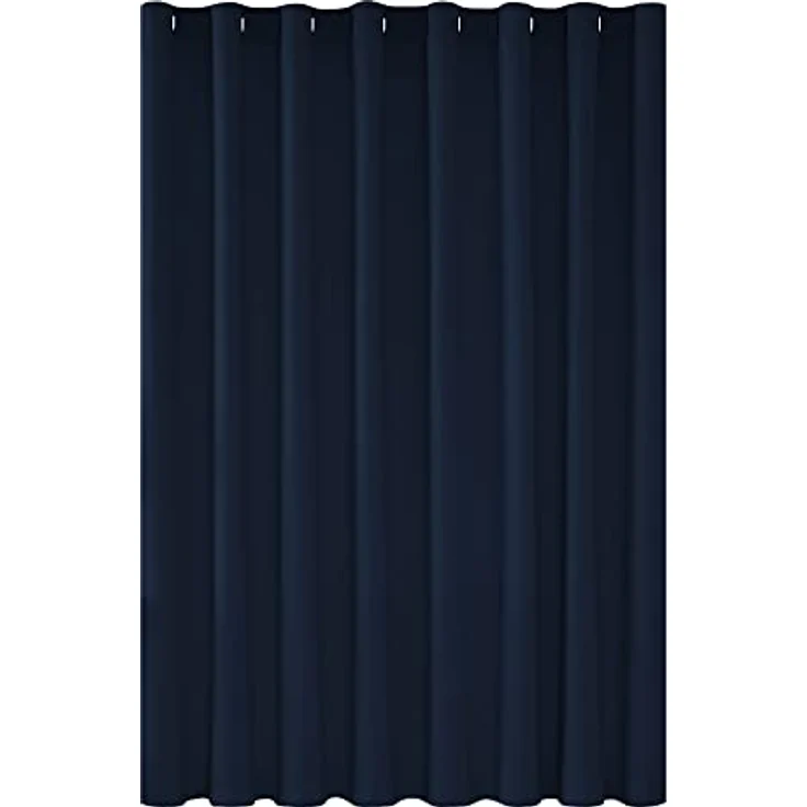 Deconovo Verdunkelnde Gardinen mit Ösen Blickdicht Türvorhang Dunkelblau | 1 Stück, H242 x B254 cm, Hitzeschutz Gardine, Blackout Curtain, Sichtschutz, Thermovorhang für Schlafzimmer und Wohnzimmer – Bild 9