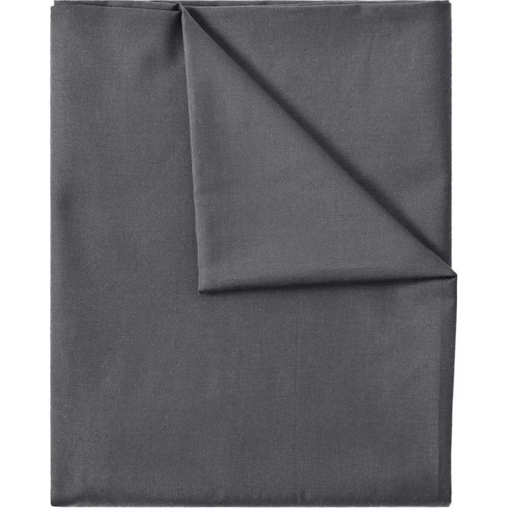 GREEN MARK Textilien Betttuch gewebtes Leintuch Betttuch, 100% Baumwolle, Gummizug: ohne, (1 Stück), weich und pflegeleicht, viele Variationen, 150x250 cm, Anthrazit grau – Bild 1