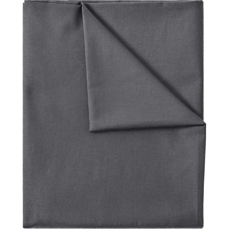 GREEN MARK Textilien Betttuch gewebtes Leintuch Betttuch, 100% Baumwolle, Gummizug: ohne, (1 Stück), weich und pflegeleicht, viele Variationen, 180x275 cm, Anthrazit grau