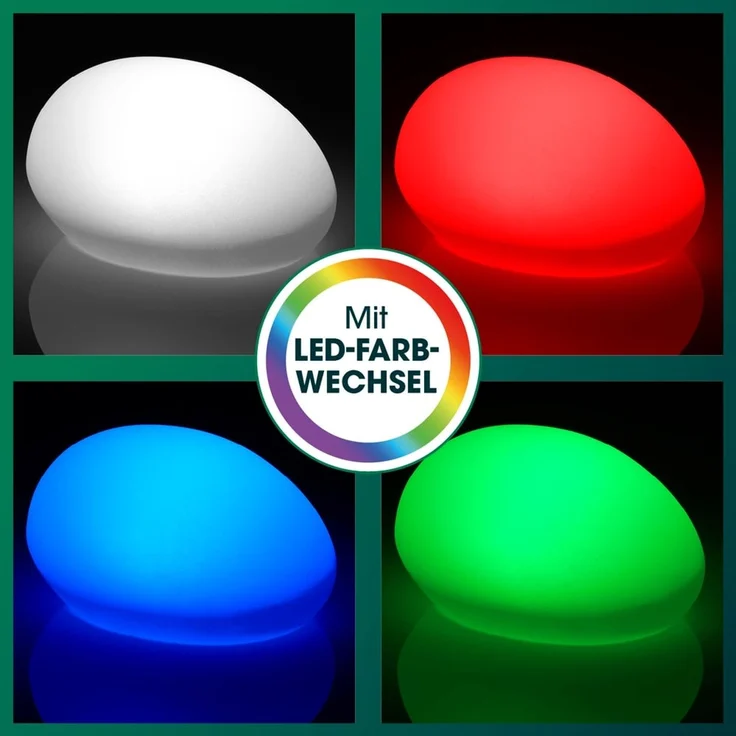 EASYmaxx LED Solarleuchte mit Farbwechsel | Deko Gartenleuchte mit LED Beleuchtung | Wunderschöne Lichteffekte mit Tageslichtsensor In & Outdoor | Gartendeko Witterungsbeständig IP67, Stein Set – Bild 5