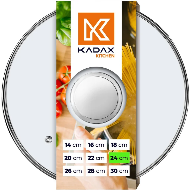 KADAX Glasdeckel 24 cm, hitzebeständig für Topf – Bild 3