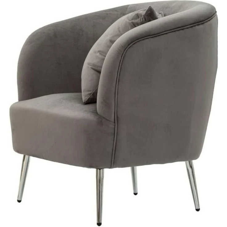 Dmora Madeira Sessel Grau mit Armlehnen, Belastbar bis 150 kg – Bild 8
