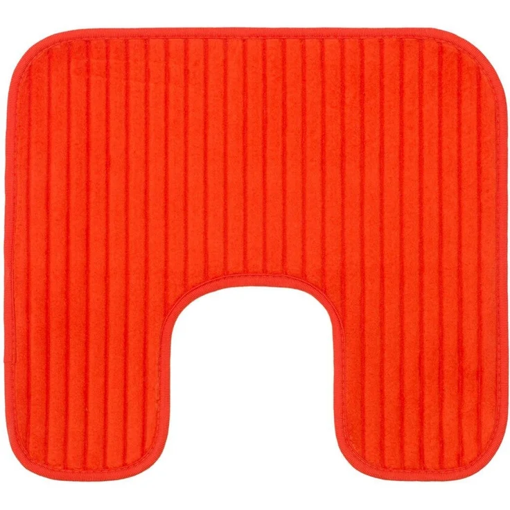 Gözze Badematte Berlin, Höhe 7 mm, rutschhemmend beschichtet, fußbodenheizungsgeeignet, Polyester, rechteckig, Badteppich, Uni Farben, Cord Optik, waschbar